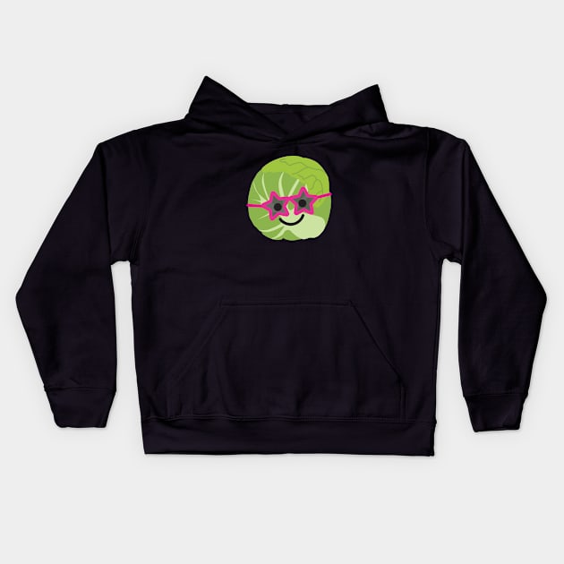 Superstar Brussels Sprout Kids Hoodie by VicEllisArt